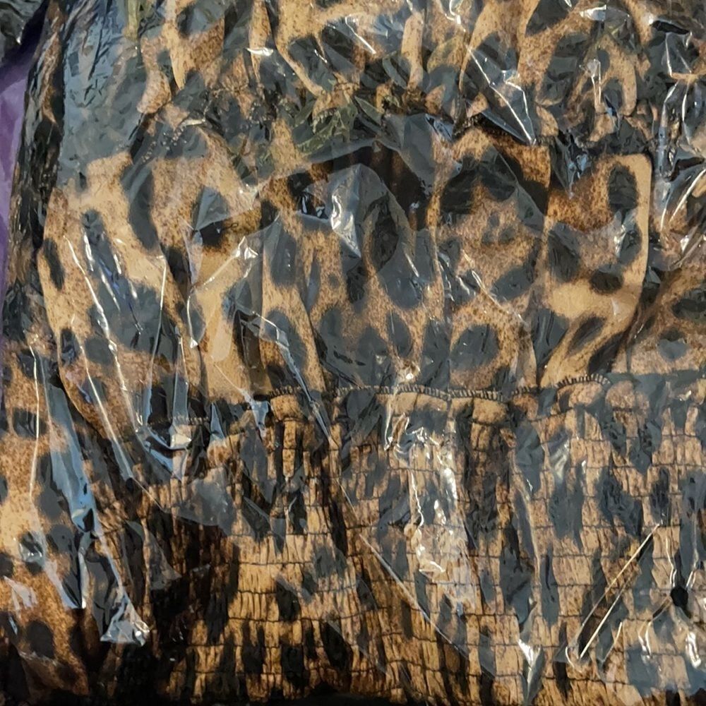 Leopard Print Ruffle Dress Small​ - Picture 5 of 7